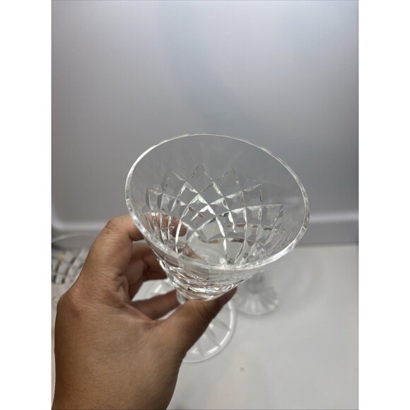 3 WATERFORD ADARE CUT CRYSTAL PORT/ CLARET WINE GLASS STEMWARE 5” H - Picture 6 of 14